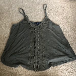 Flowy tank with stitching